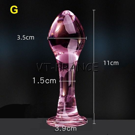 Plug Anal Verre Rose Sextoys Gay Modele G Achat Vente Plug Anal