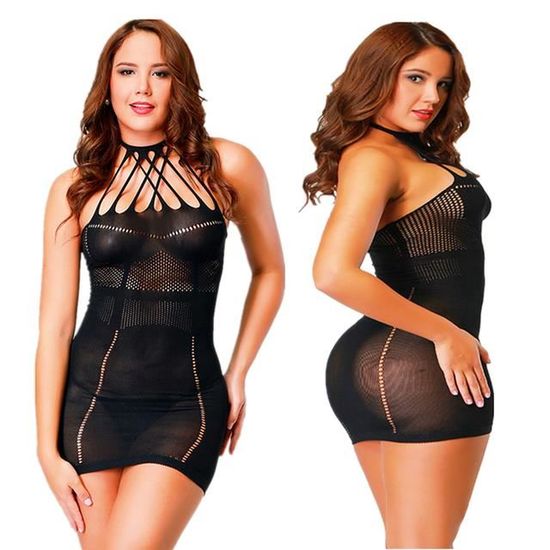 Robe Sexy En R Sille S Za D Blanc Lingerie Rotique