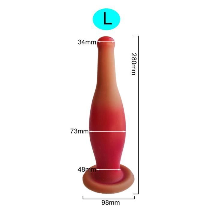 Mixed Color L Grand Godemichet Anal En Silicone Pour Homme Et Femme