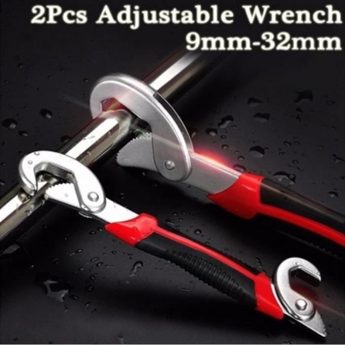 2pcs Clé Universelle 9-32 mm Clé À Clapet Rapide Multifonction Clapet À Clé Ajustable Aux Noix Et Boulons