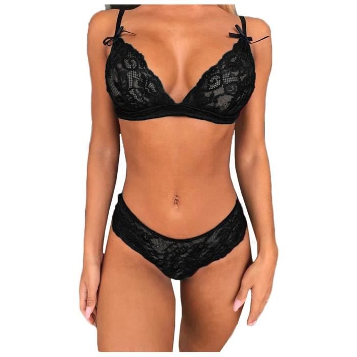 Nouvelles Femmes Dentelle Lingerie Col En V Arc Sans Fil Soutien Gorge