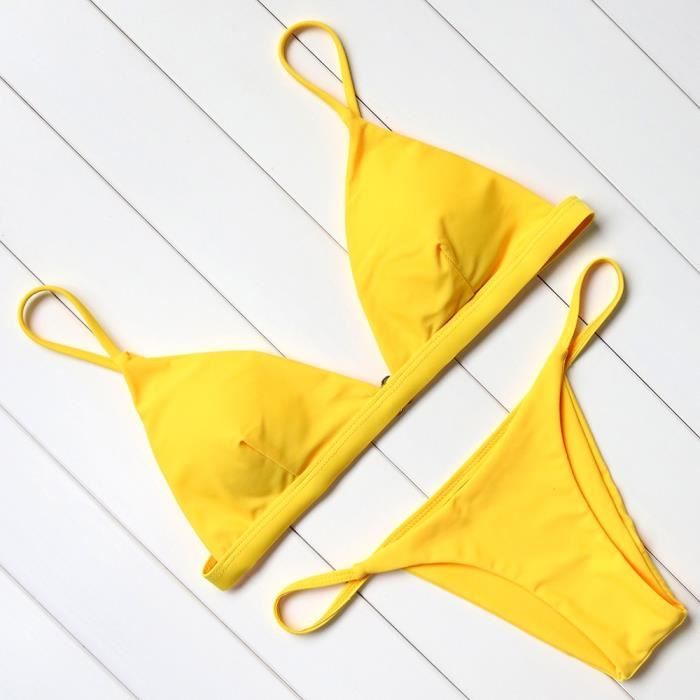 Maillot De Bain Micro Mini Bikini Maillots De Bain Femmes Licou Push Up Bikini Ensemble