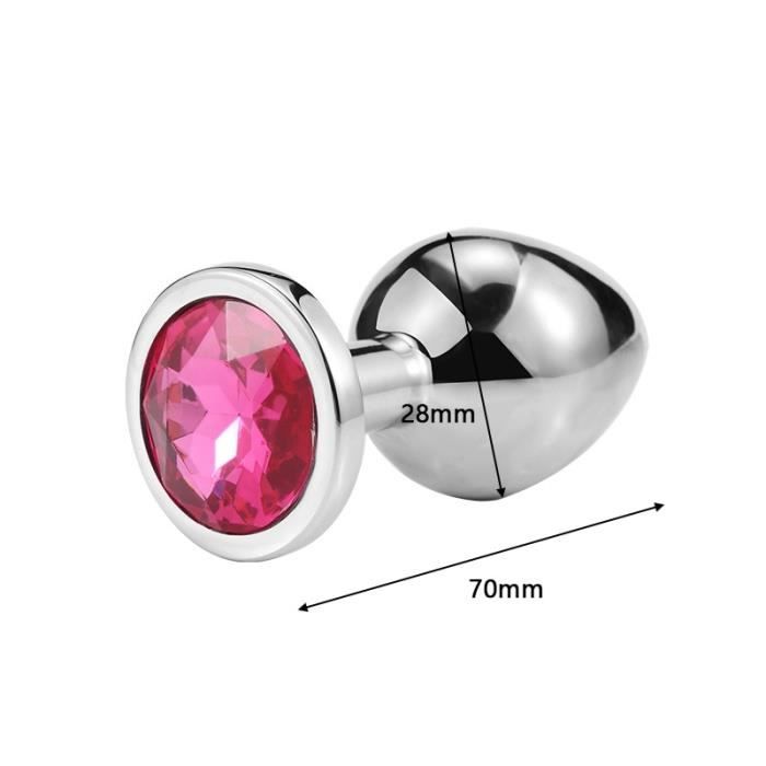 Plug Anal Intime En M Tal Petit Moyen Avec Bijoux En Cristal