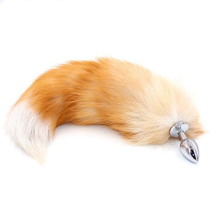 Saixs Renard Queue Plug Anal Avec Grand Cristal V Ritable Queues De