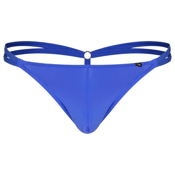 YONGHS String Homme Sexy G String T Back Bikini Ficelle Bulge Pouch Jockstrap Gay M XXL Bleu