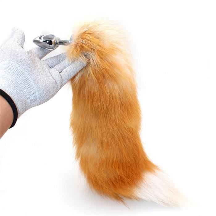 Saixs Renard Queue Plug Anal Avec Grand Cristal V Ritable Queues De