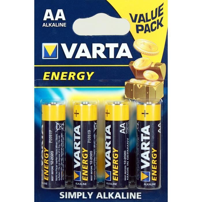 LOT DE 4 PILES AA LR6 VARTA