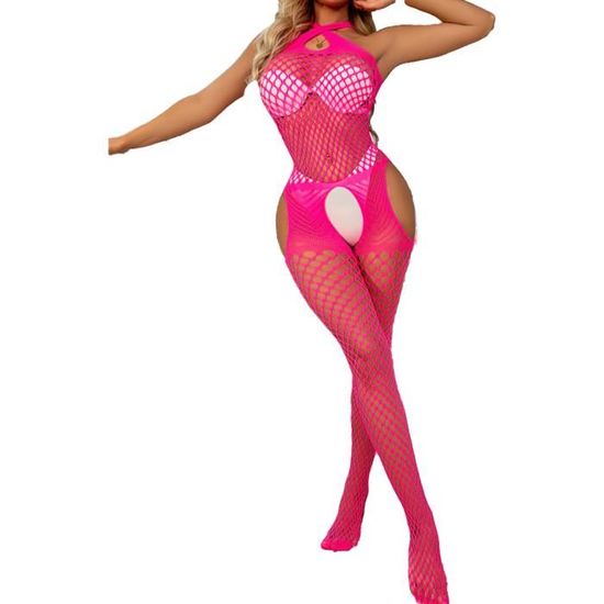 Yonghs Lingerie Femme Sexy Ouvert Entrejambe Bodystocking R Sille