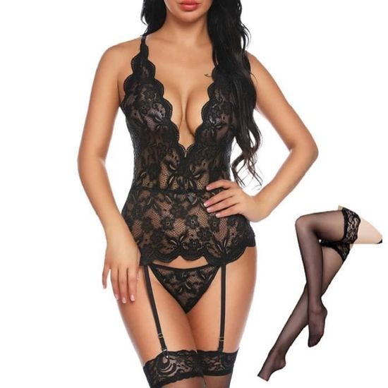 Femme Ensemble Lingerie Brassi Re Combinaison Dentelle Nuisette Sexy