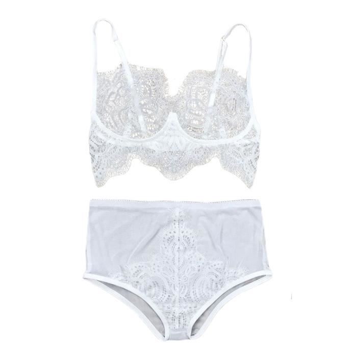 Femmes Sissy Dentelle Sexy Lingerie Plus La Taille Sans Fil Soutien