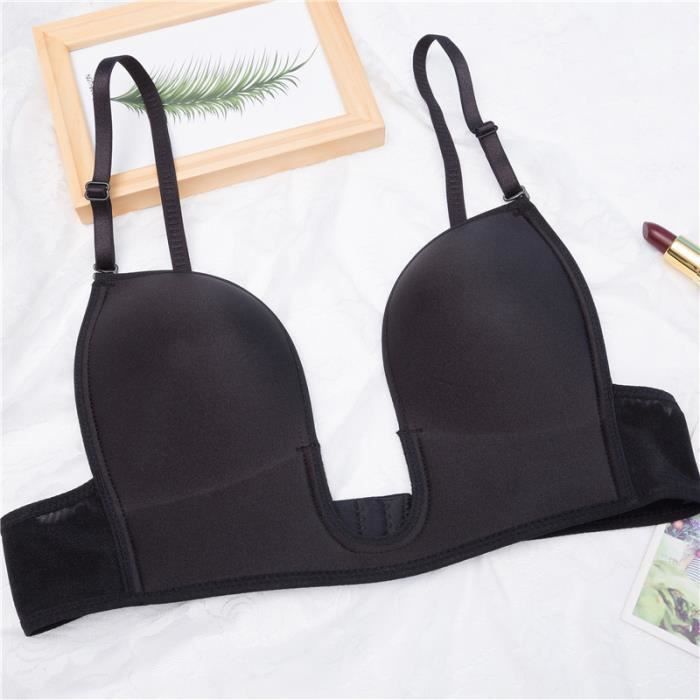 Soutien Gorge Plongeant Sexy Pour Femmes Lingerie Sans Couture Dos Nu