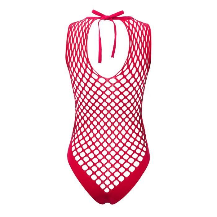YONGHS FR Femme Sexy Body Résille Lingerie Transparente Erotique