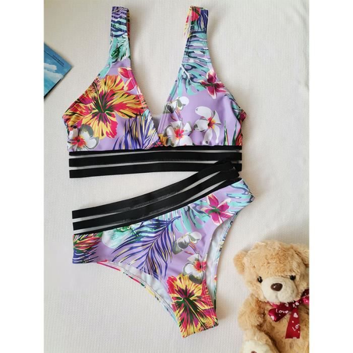 Bikini swimsuit Maillot de Bain Deux Pièces Sexy Imprimé FRZY15