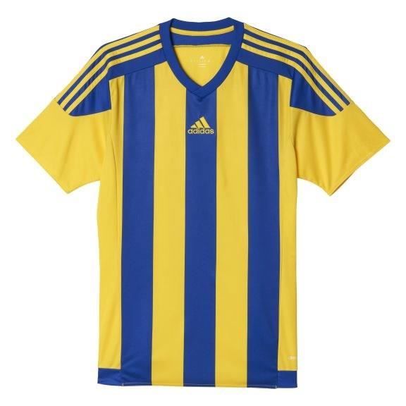 ADIDAS Maillot de Football Striped 15 Jaune / Bleu