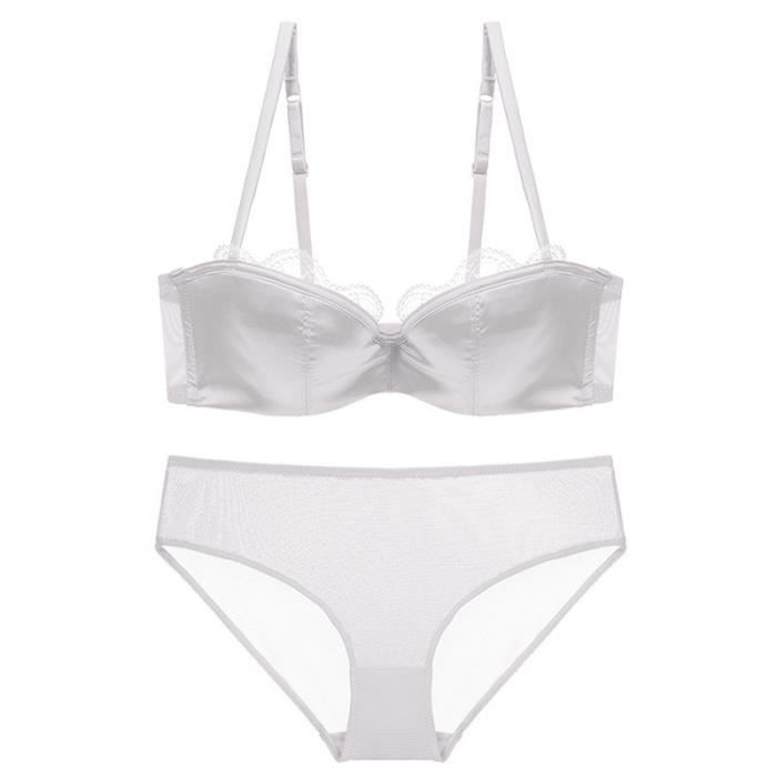 Ensemble Lingerie Marque Inconnue Dentelle Sexy Confortable Blanc