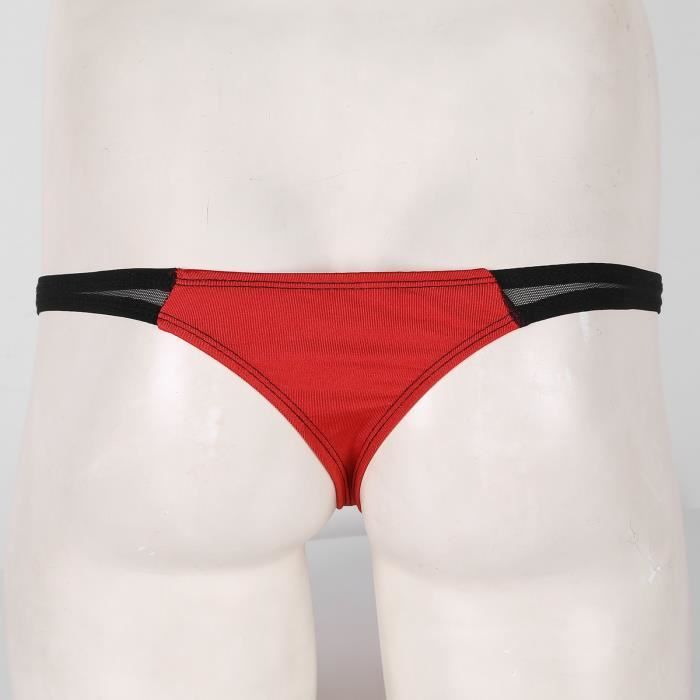 Yizyif Homme String Sexy O Ring Tanga Ouvert Fesse T Back G String Bulge Pouch Thong Bikini Slip