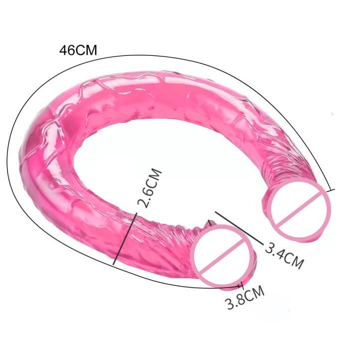 Godemich Double Long Et R Aliste Pour Femme Plug Anal Vagin Pour