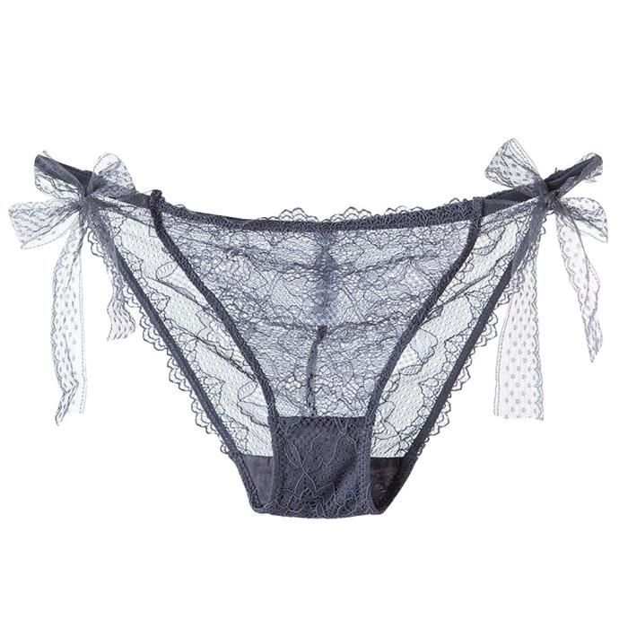 Nouvelle Mode Sexy Lingerie Dentelle Slip Sous V Tement De Nuit Sous V Tements S Xl N Gris