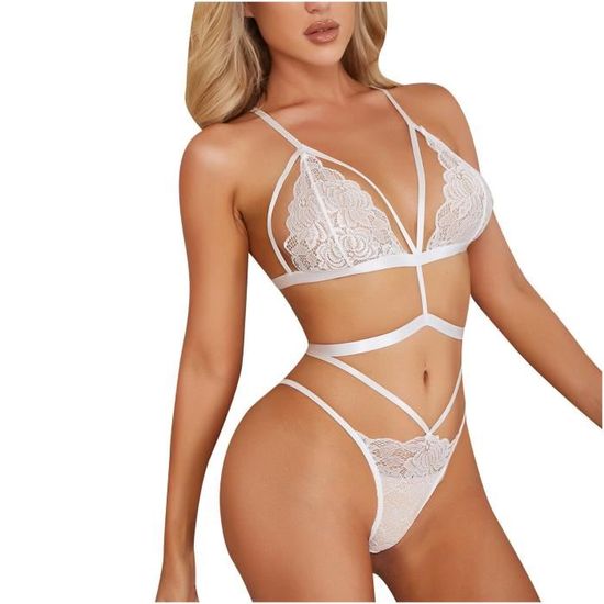 Brassiere De Pcs Mode Sexy Femmes Lace Up Vide R Lingerie Slip