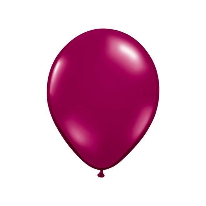 Lot de 100 mini-ballons de baudruche en latex nacré bordeaux