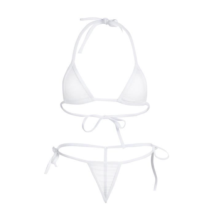 Yizyif Micro Bikini Femme Sexy Ficelle Lingerie Transparente G String