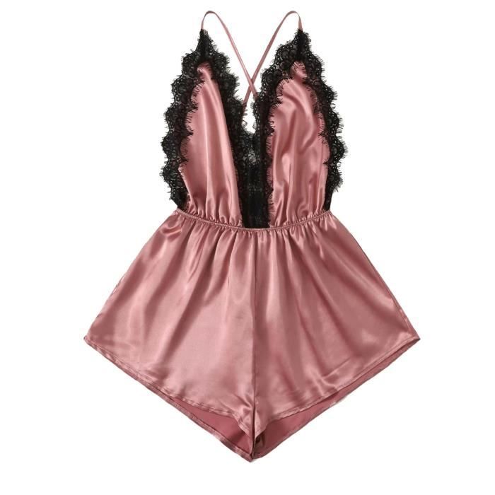 Soutien Gorge Dames Lingerie Sexy Dentelle Profonde V Halter