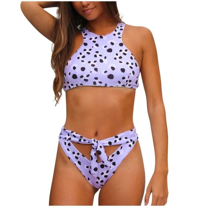 Maillot De Bain Bikini Imprim L Opard Deux Pi Ces Femme Peau Lkm Ppxl Bluerened