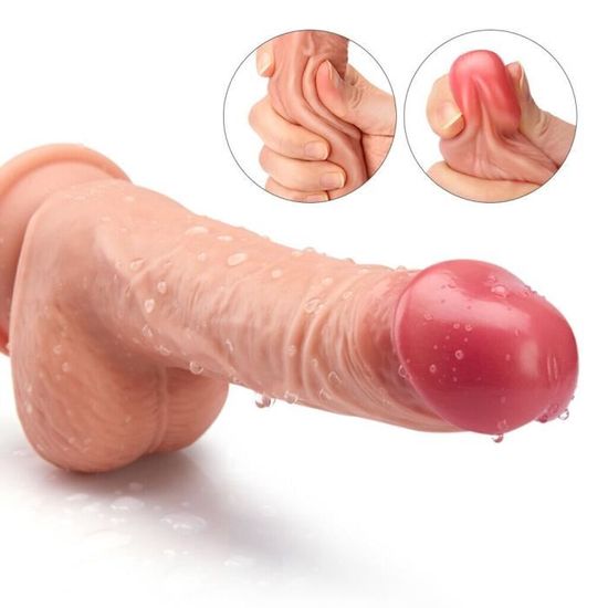 Cm Flesh Silicone R Aliste No Vibrant Gode Ventouse Xxl Dildo Femme
