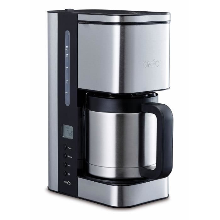 SIMEO CFP250 CAFETIERE FILTRE-1,2L-1000W-FONCTION STOP-GOUTTES-ENCOMBREMENT MNIMAL-DEPART DIFFERE PROGRAMMABLE