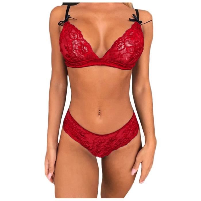 Nouvelles Femmes Dentelle Lingerie Col En V Arc Sans Fil Soutien Gorge