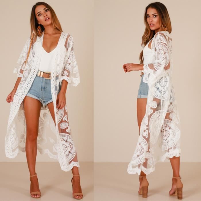 Robe De Plage Femme Ete Pareo Sarong Cache Maillots Boheme Robe Cache Maillot De Bain Bikini