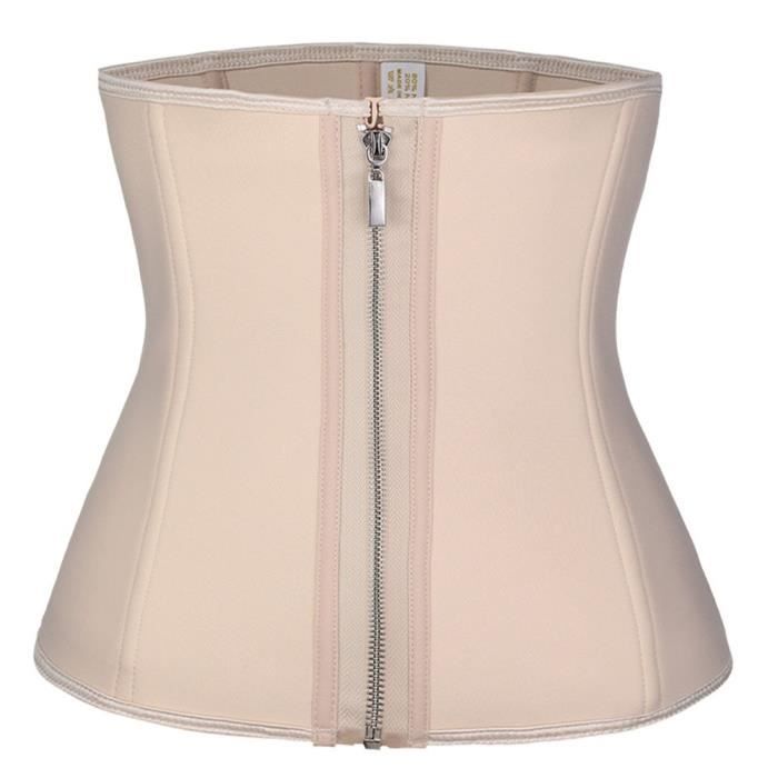 Bustier corset ceinture abdominale en caoutchouc Lingerie à Double Compression fermeture