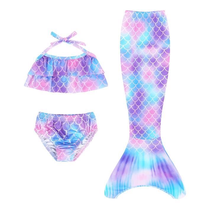 Amzbarley Maillot De Bain De Filles Queues De Sir Ne Pour La Natation Bikini Princesse Ensemble