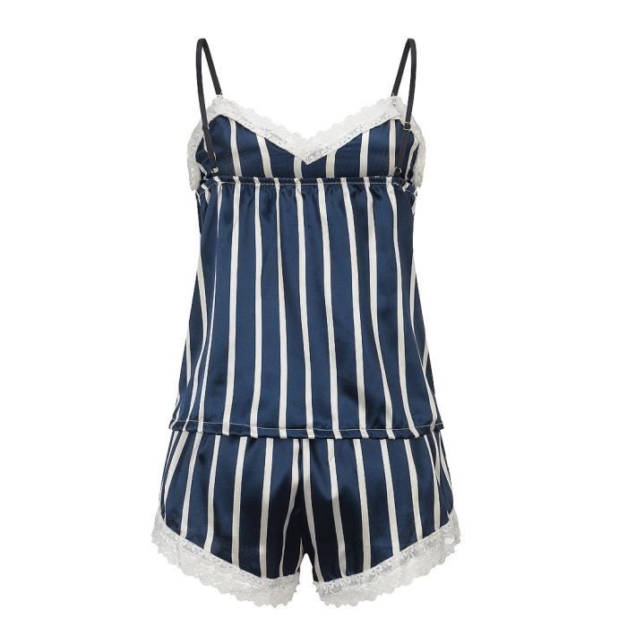 Pyjama En Soie Sexy Satin Lingerie Dentelle Shorts Ensemble Femmes Sous V Tements V Tements De