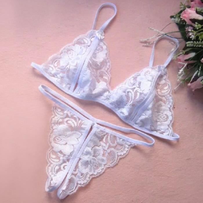 Lingerie Sexy En Dentelle Pour Femmes Soutien Gorge Transparent