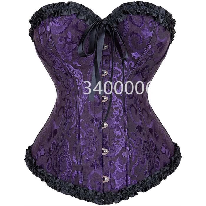 Corset Haut Bustier Surbuste Lingerie Femmes Sexy Lacets Grande