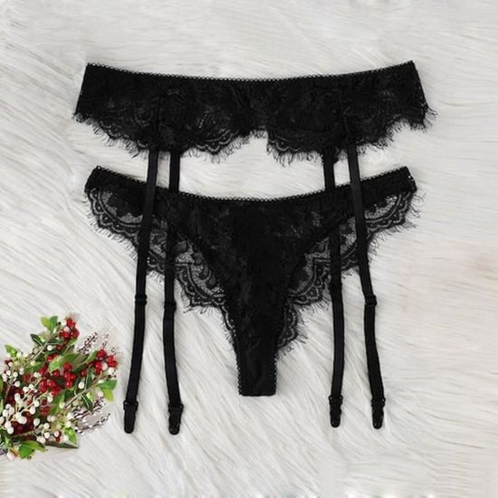 Ensemble Sissy Girl Lingerie Sexy En Dentelle Pour Femmes Jarreti Re