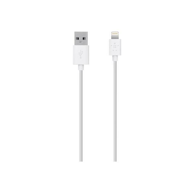 BELKIN Câble Lightning - Lightning (M) Pour USB (M) - 3 m - Blanc - Pour Apple iPad / iPhone / iPod (Lightning)