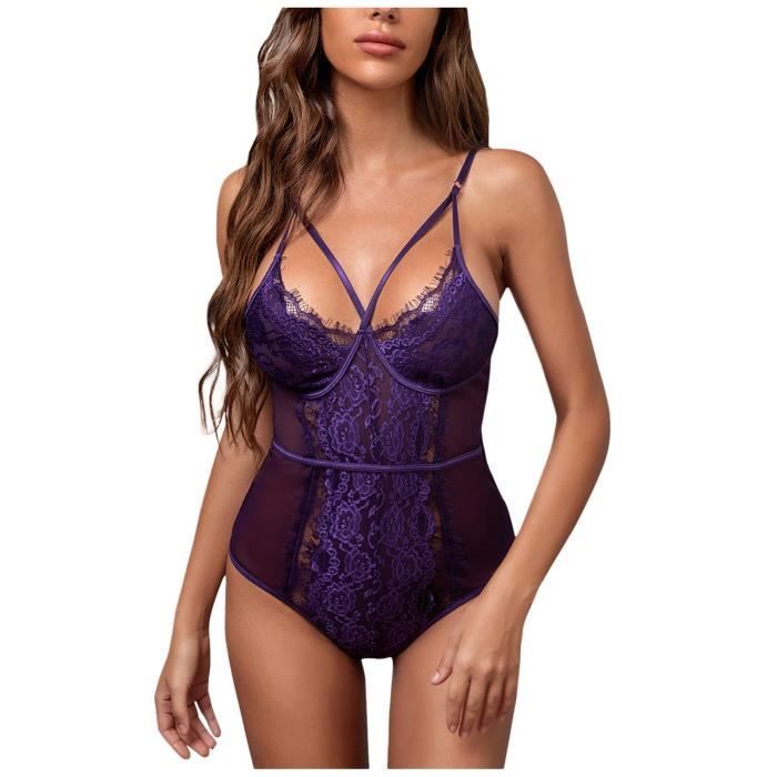 Lingerie Sexy Soutien Gorge En Dentelle Pyjama En Perspective Vider