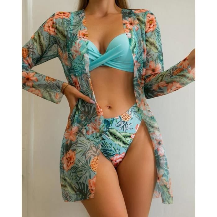 Maillot De Bain Femme Bikini Trois Pi Ces Maillot De Bain Dos Nu Sexy