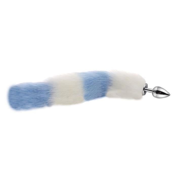 Stimulateur Plug Chapelet Bleu Blanc Couleur Jouets Anal Plug Anal