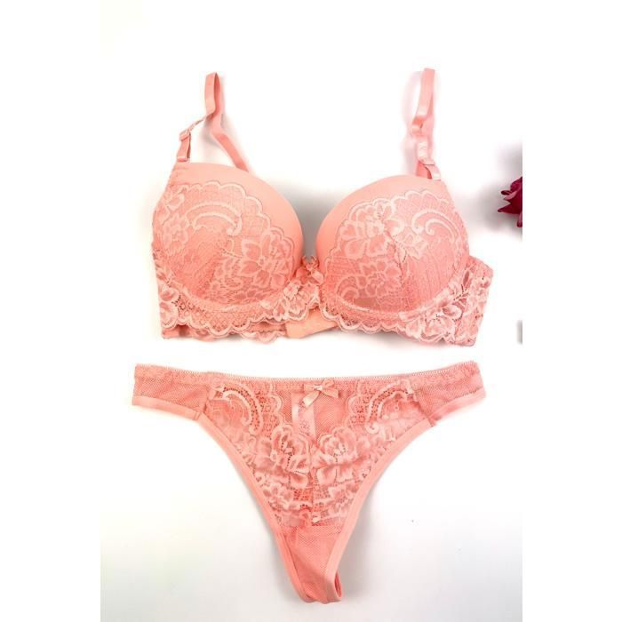 Ensemble Lingerie Femme Soutien Gorge String Couleur Rose Aphrodite Taille Du Au