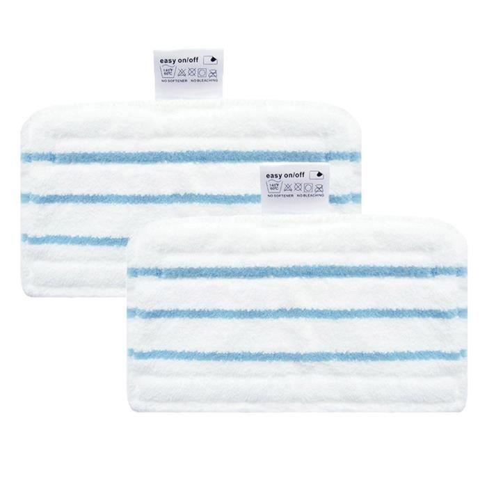 Lot de 2 Lingettes Microfibres de Rechange pour les Balais Vapeur Black+Decker Fsmp20