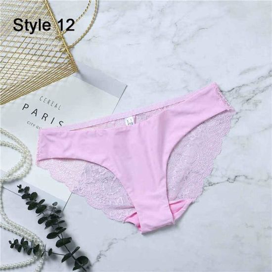 Culotte Slip Ptalk Lingerie Sexy En Dentelle Pour Femmes Coton Sans