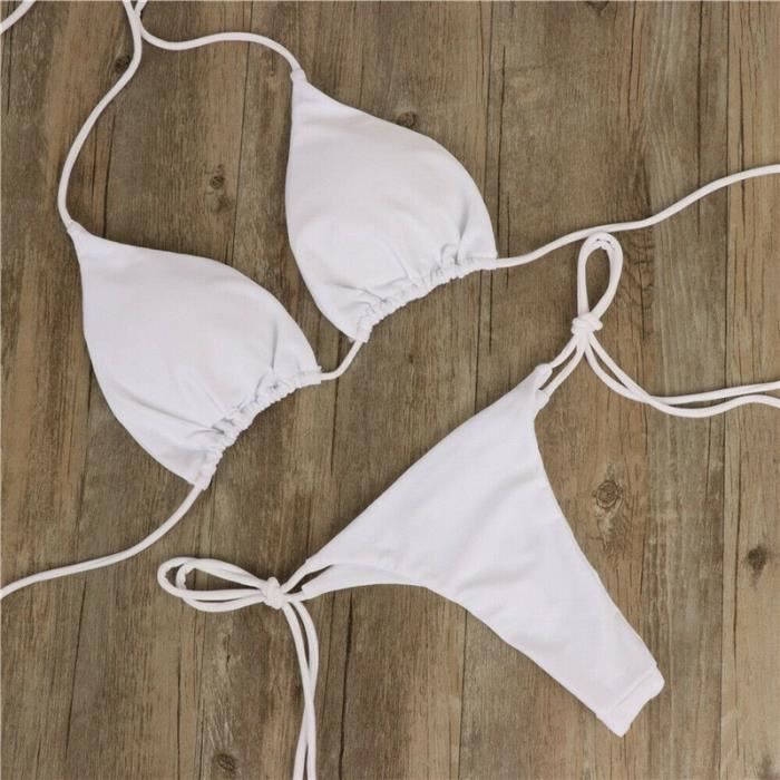 Ensemble de bikini Maillot de bain brésilien pour femmes ensemble deux
