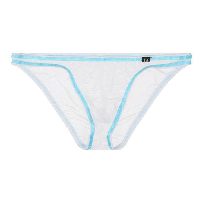 Freebily Slip Transparent Homme Sous Vêtement Érotique Lingerie Taille