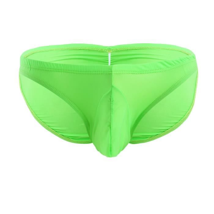 Yonghs Slip Homme Soie De Glace Culotte Transparente Lingerie Jockstrap Confortable Elastique