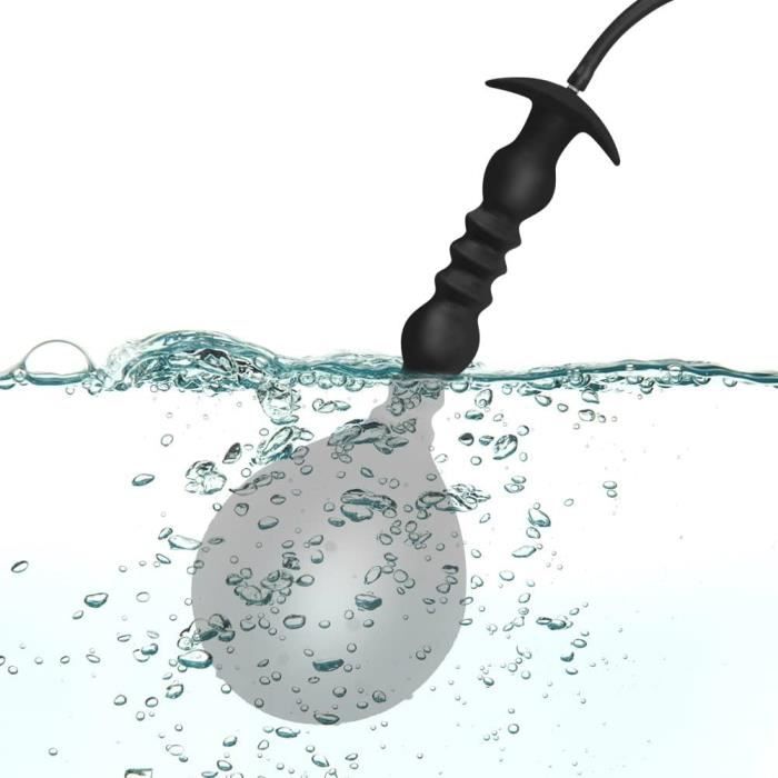 Plug Anal Gonflable Avec Pompe 18 Cm Silicone Liquide Butt Plug Gode Anal Bdsm Sex Toy Avec