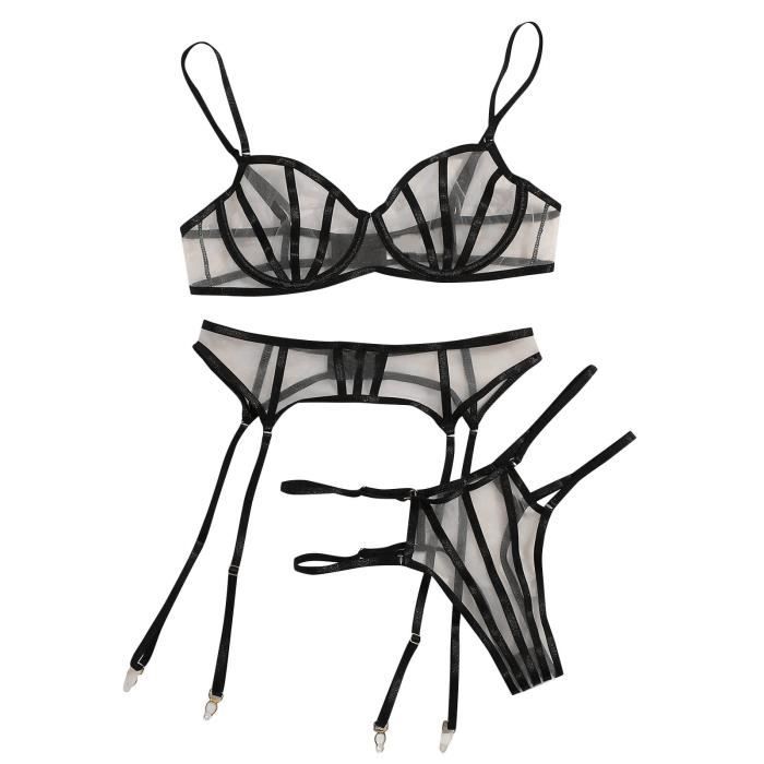 Ensemble Pour Femme Lingerie Dentelle Armatures Racy Mousseline De Nuit