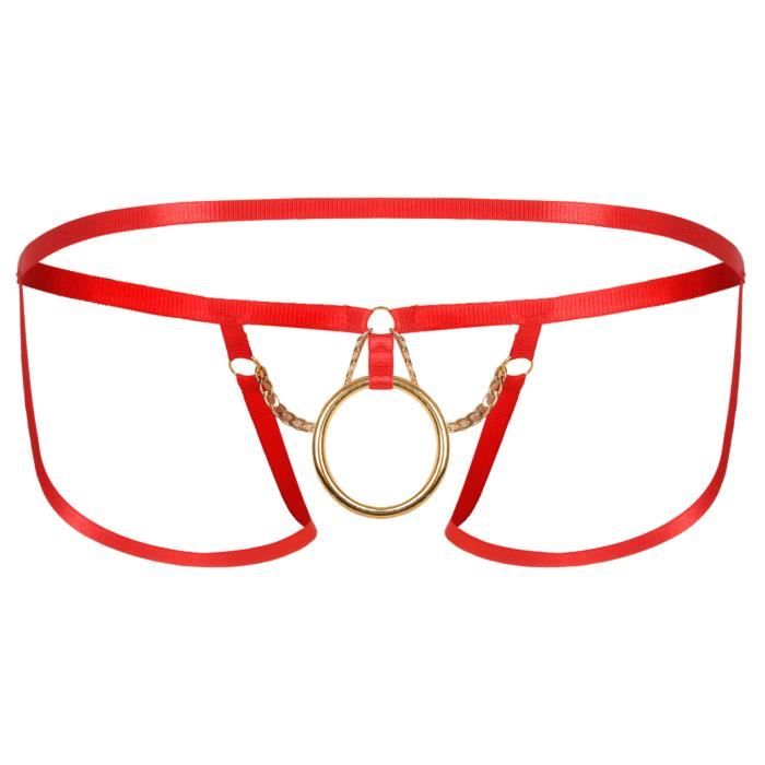 Iixpin Mini String Ouvert Homme Sexy G String O Ring Bikini Fesse Nu